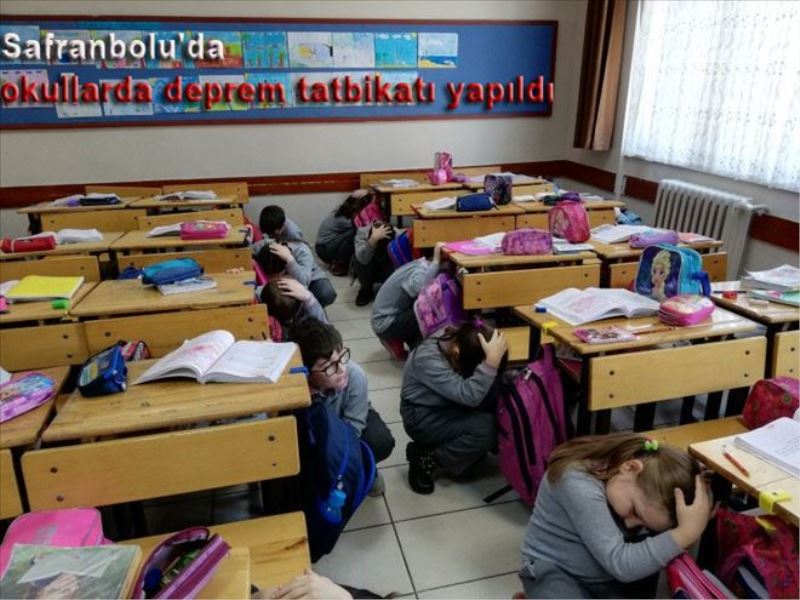Safranbolu´da okullarda deprem tatbikatı yapıldı